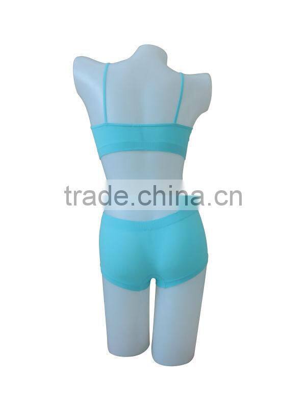 nice quality new style seamless girl's underwear girl's tank top & panty w/print