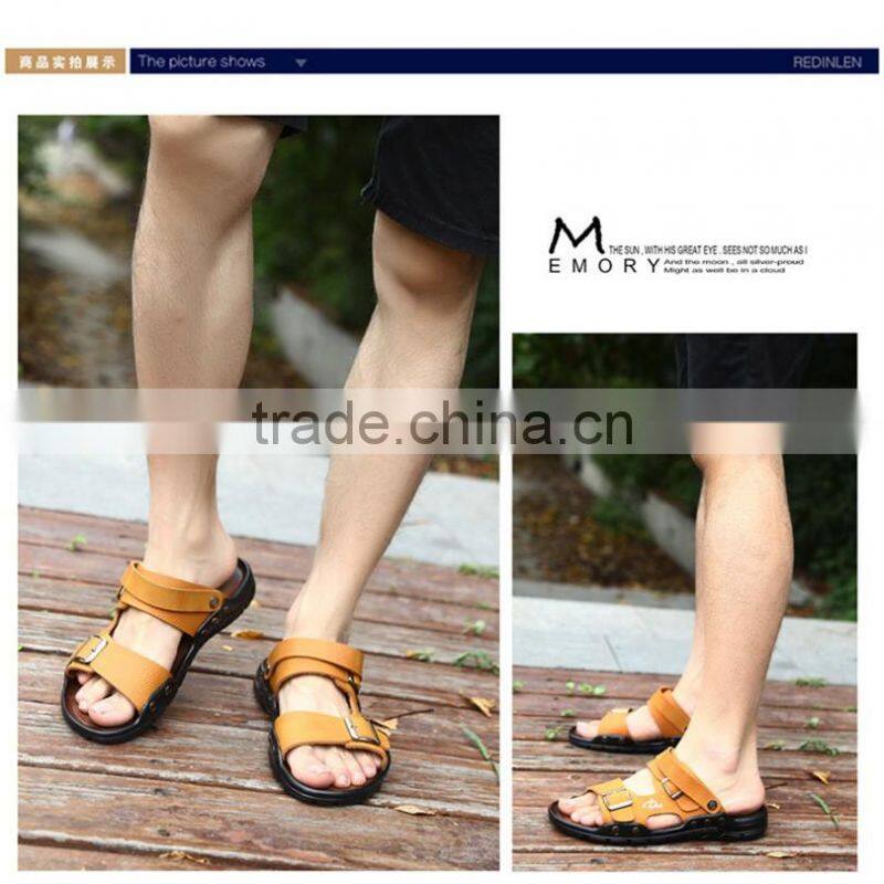 Genuine Leather Sandals,Outdoor Male Comfortable Shoes