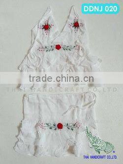 Thai girls cotton children's clothing outfit flowers design set