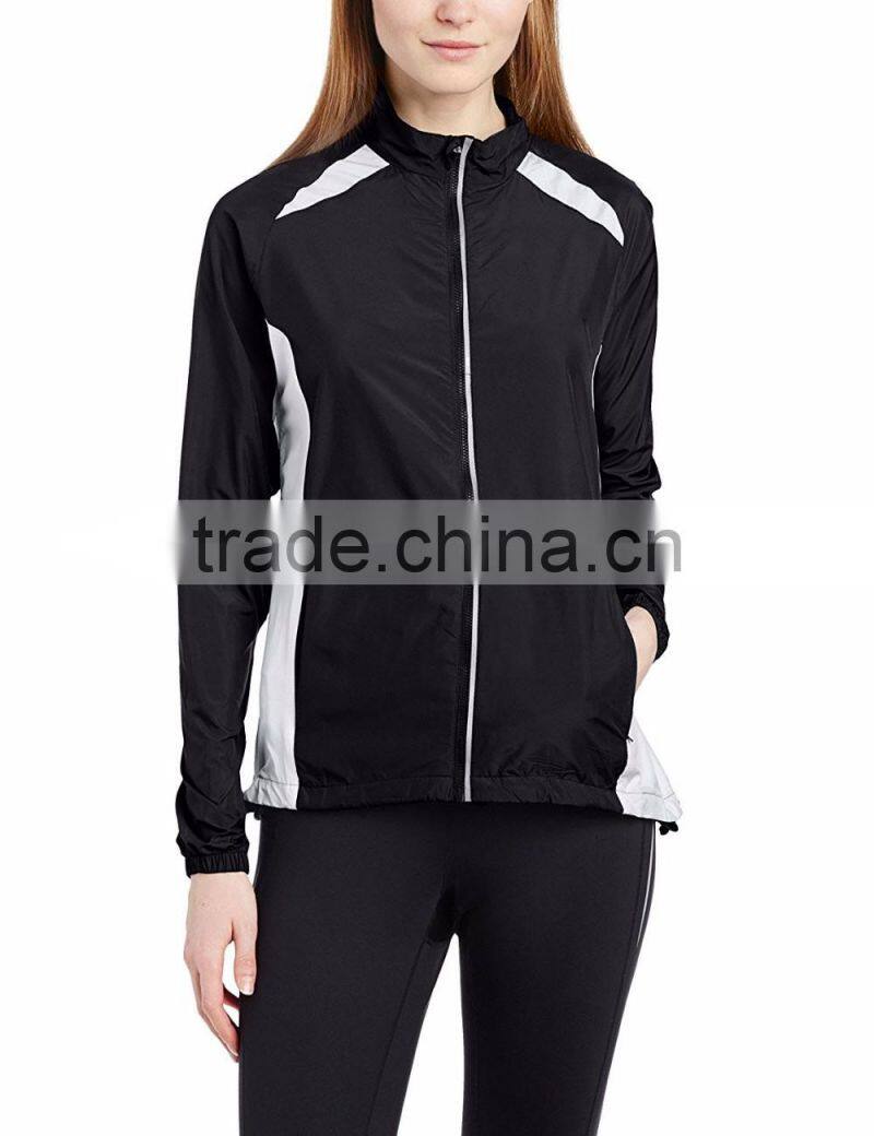 Factory Wholesale Sports Quick Dry Black And White Womens Jackets Custom