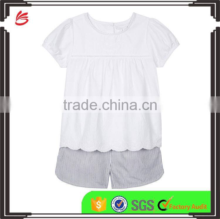 2017 Summer Season Custom Made Design for Kids Clothing T shirt and Shorts Set