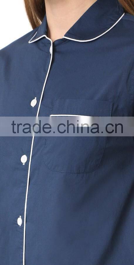 Wholesale Long Sleeve summer Women Cotton Pajama Set