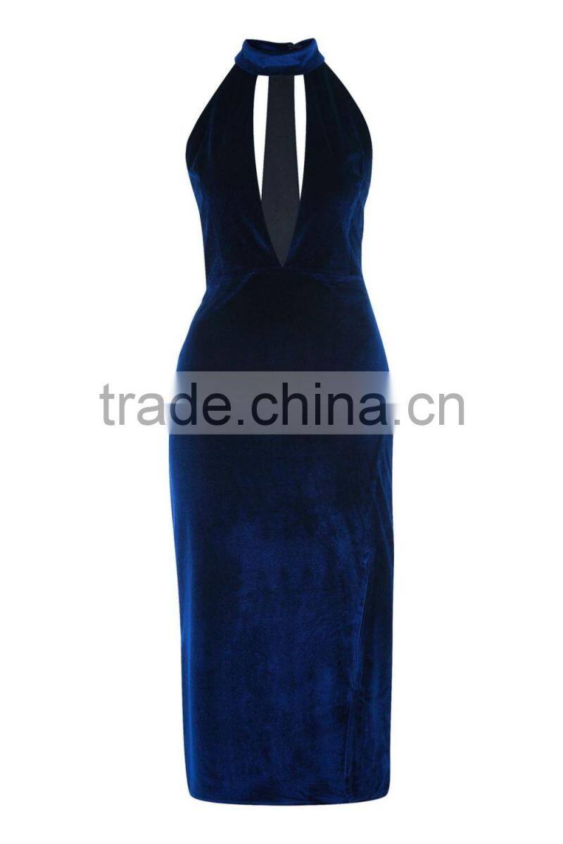 Women's Velvet/velour Midi Dress