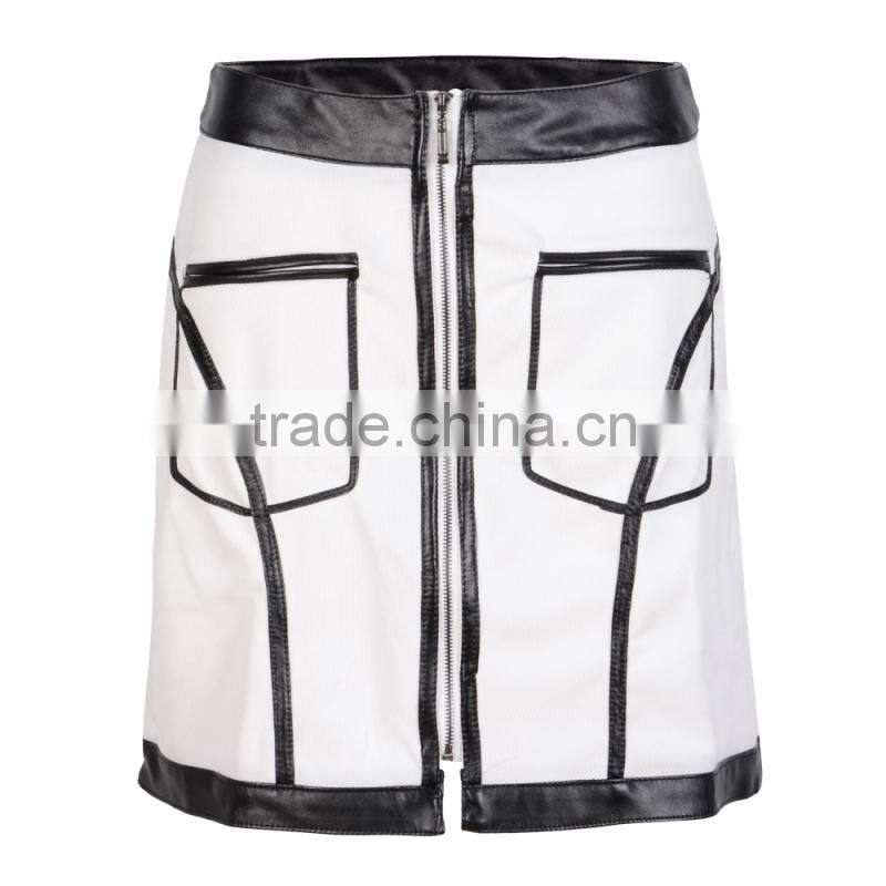 2017 Elegant fashion oem high waist fomal women latest lady a line skirt