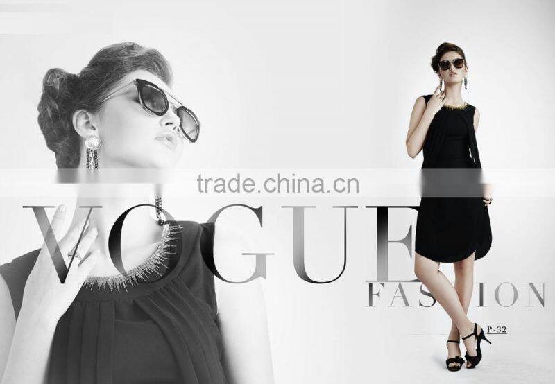 Salmon and Red color with Gold flakes neck design Vogue Designer Kurtis