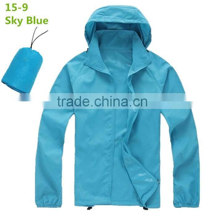 2017 Grey Color Cheap Pullover Packable Jackets with fixed hood