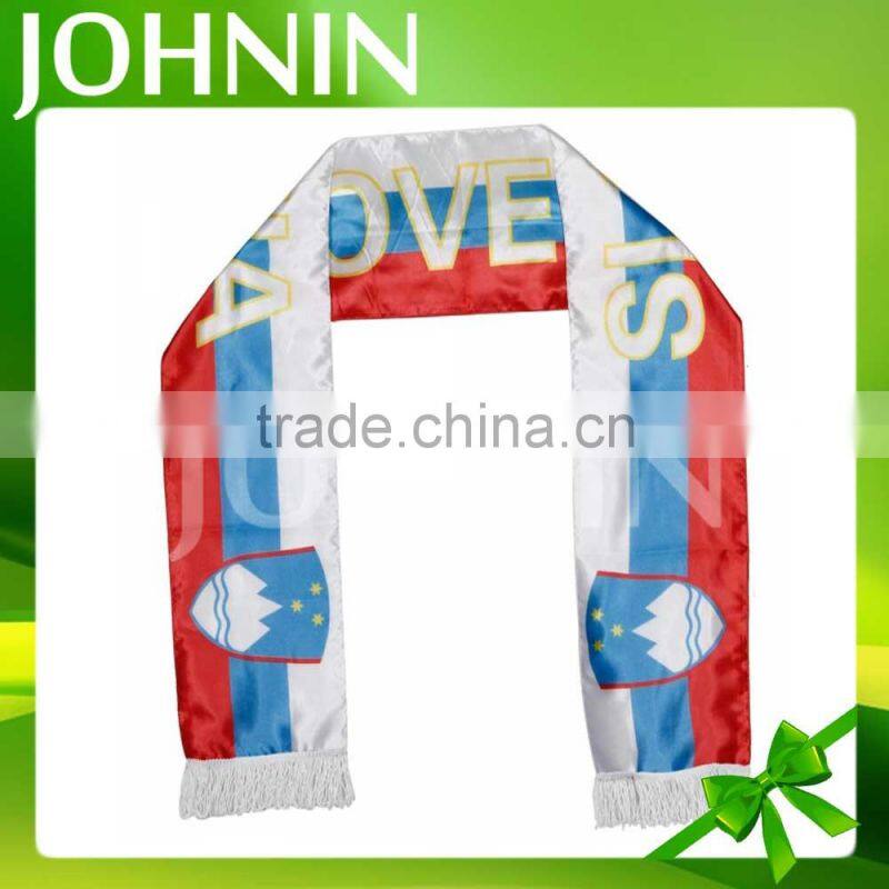 Satin polyester custom advertising fans scarf
