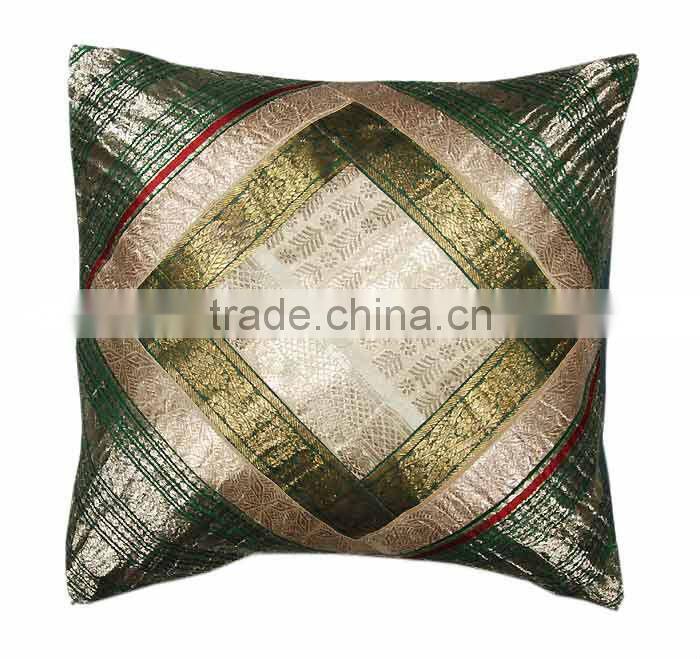 Silk Brocade cushion Cover , Handlooms Indian handicraft exporter