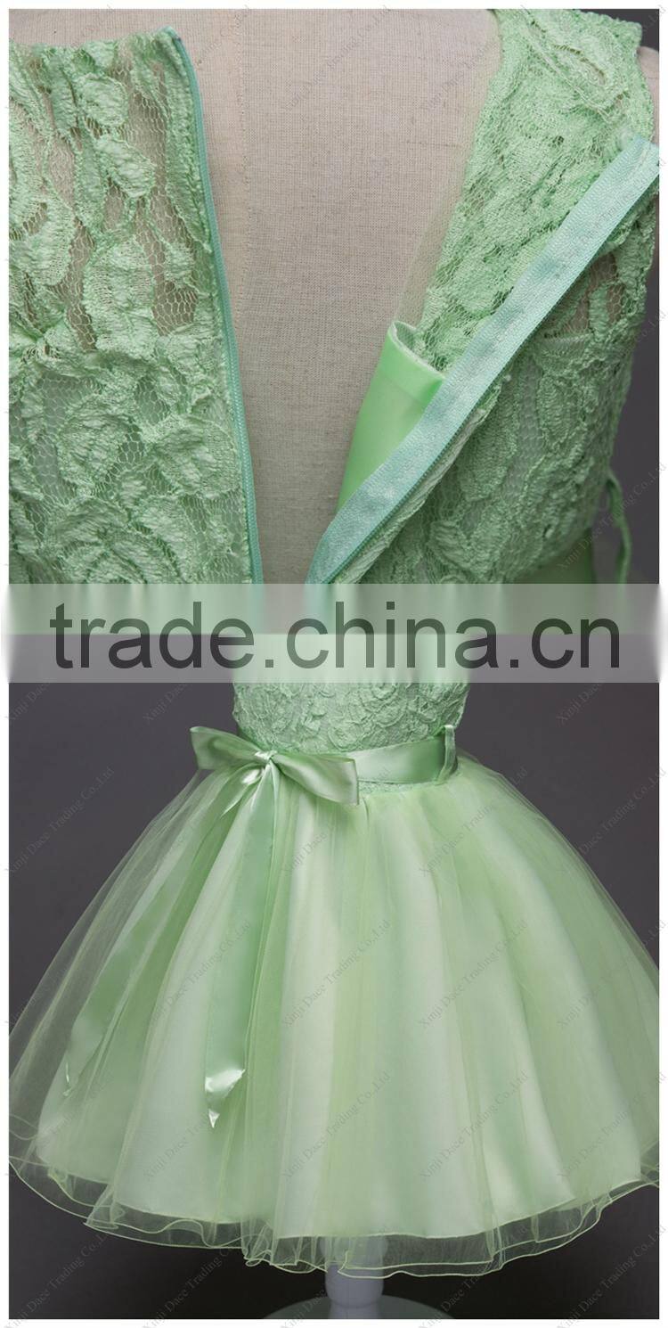 Wholesale latest frock design lace flower wedding birthday party dress for baby girl
