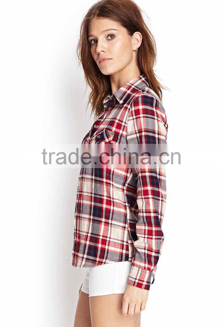 High Quality Customized Logo Printed Women Casual Shirt loose