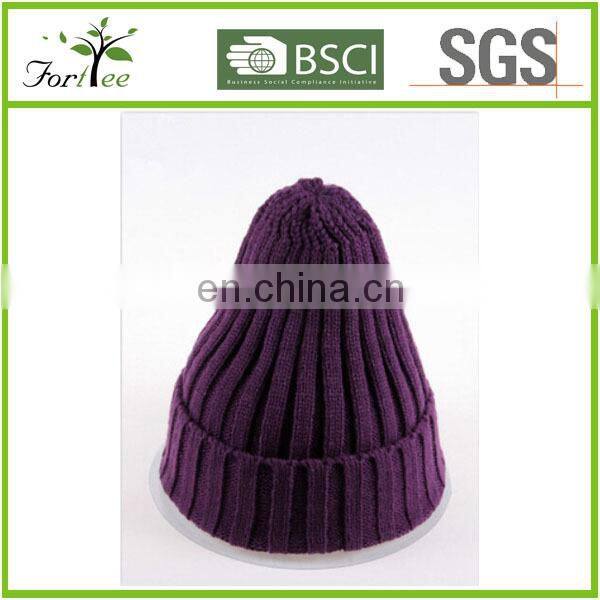 Hats caps hot sale fashional 100% acrylic solid color man woman winter beanie knitted hat