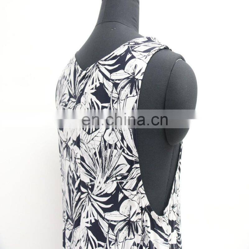 fashion hawaii hot summer casual sexy rayon sleeveless print beach jumpsuit