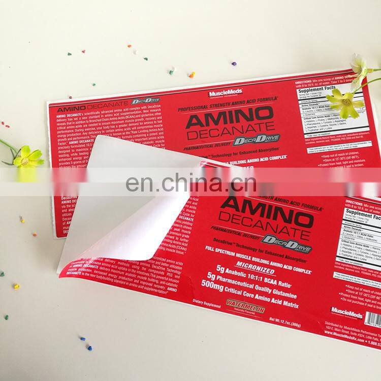 Cheap custom gloss lamination printing sticker labels colorful adhesive food label