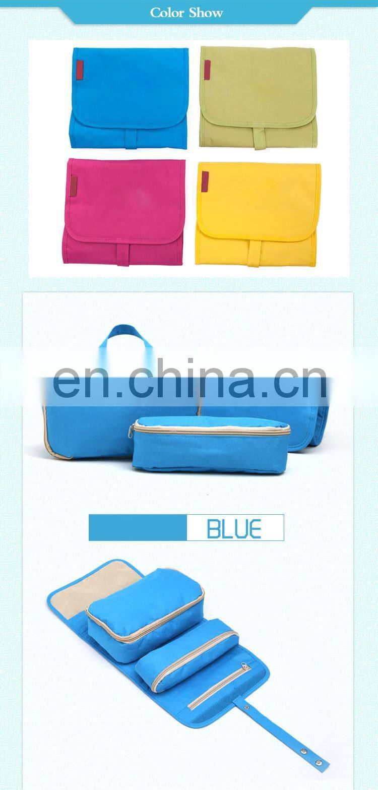 wholesale candy color multi-function removeable cosmetic travel bag