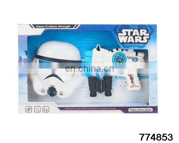 hot selling Meijin series cheap B/O space gun toy play set with sound and mask for sale
