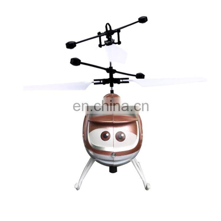 christmas gift ,8188 2CH Infrared Sensor Hand Induction Mini Helicopter with LED Light (Gold)
