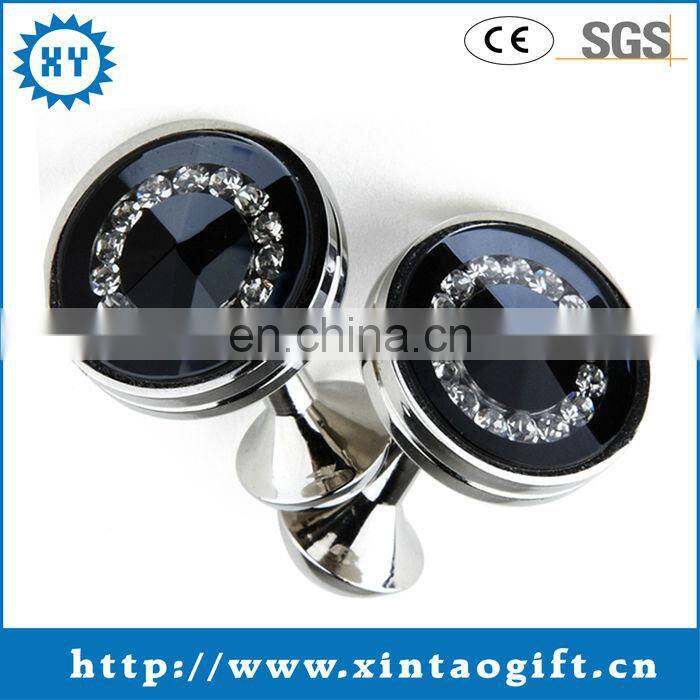 Copper diamond wholesale souvenir cufflink manufacturer