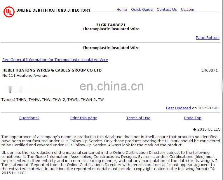 PVC insulated and Nylon sheathed wire THHN THWN THNN T90 Construction Wire