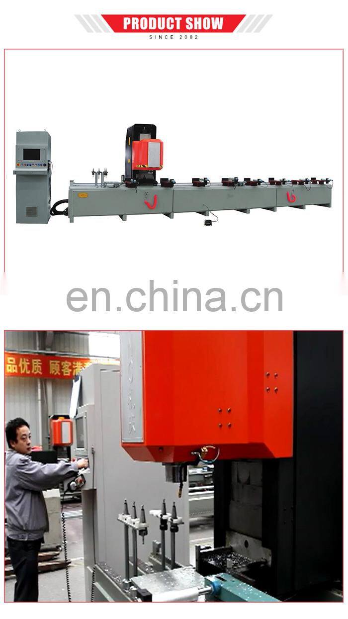 machining center holes curtain wall fabrication machine for aluminum