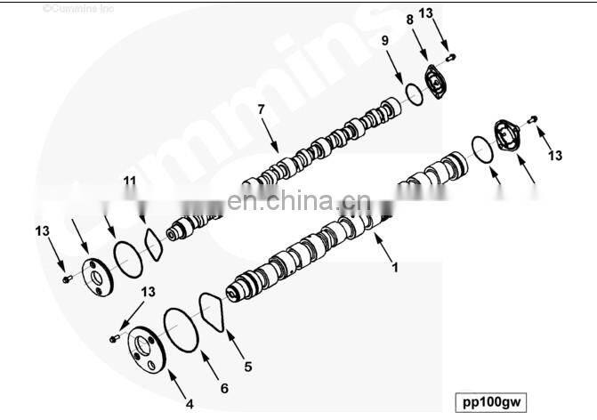 Custom Diesel engine ISX15 QSX15 4101476 camshaft assy