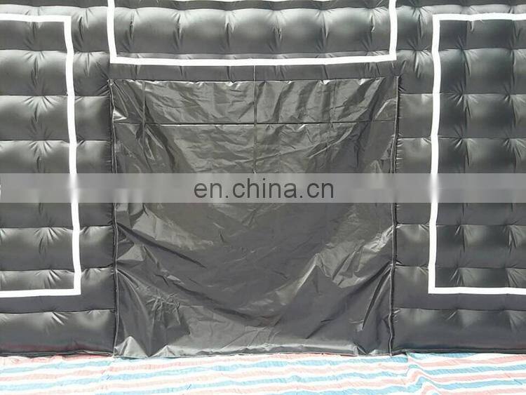 Commercial Black Portable Inflatable Tube Kiosk Blow up Booth Inflatable Cube Party Tent