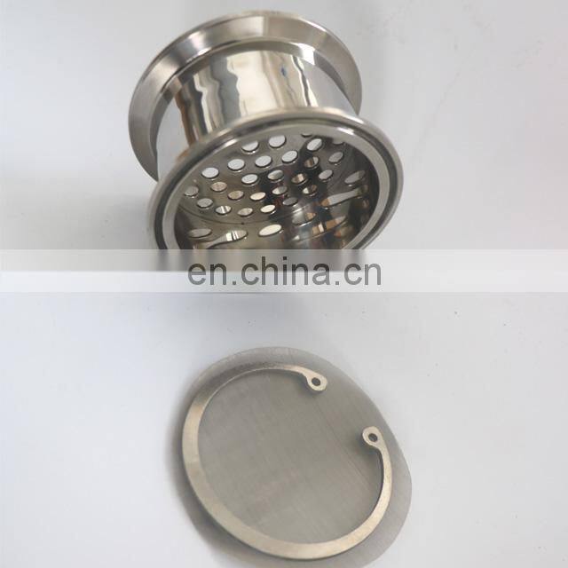 Stainless Steel 3" Tri clamp Filter Plate w/ 40 mesh screen and compression ring for closed loop extractor