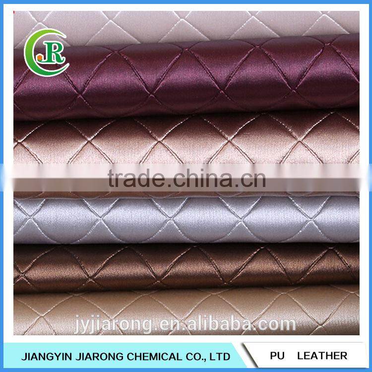 Embossed Diamond Grain Style PU /PVC Faux Leather