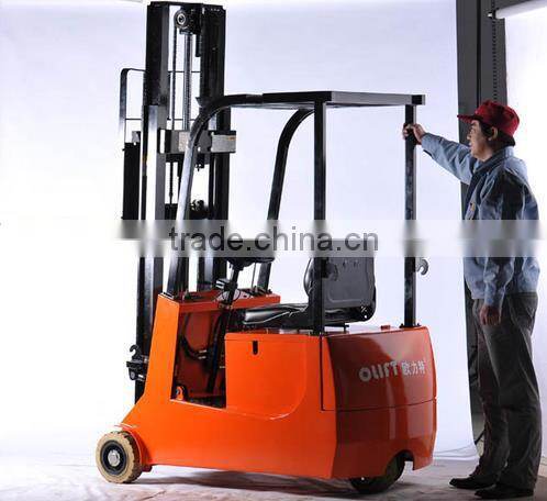 1 ton capacity small 3 wheels electric forklift with good reliablility