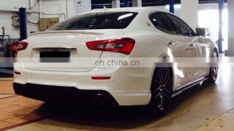 Ghibli to W style body kit 2011y~ FRP material front bumper with LED rear bumper side skirts trunk spoiler exhaust tips