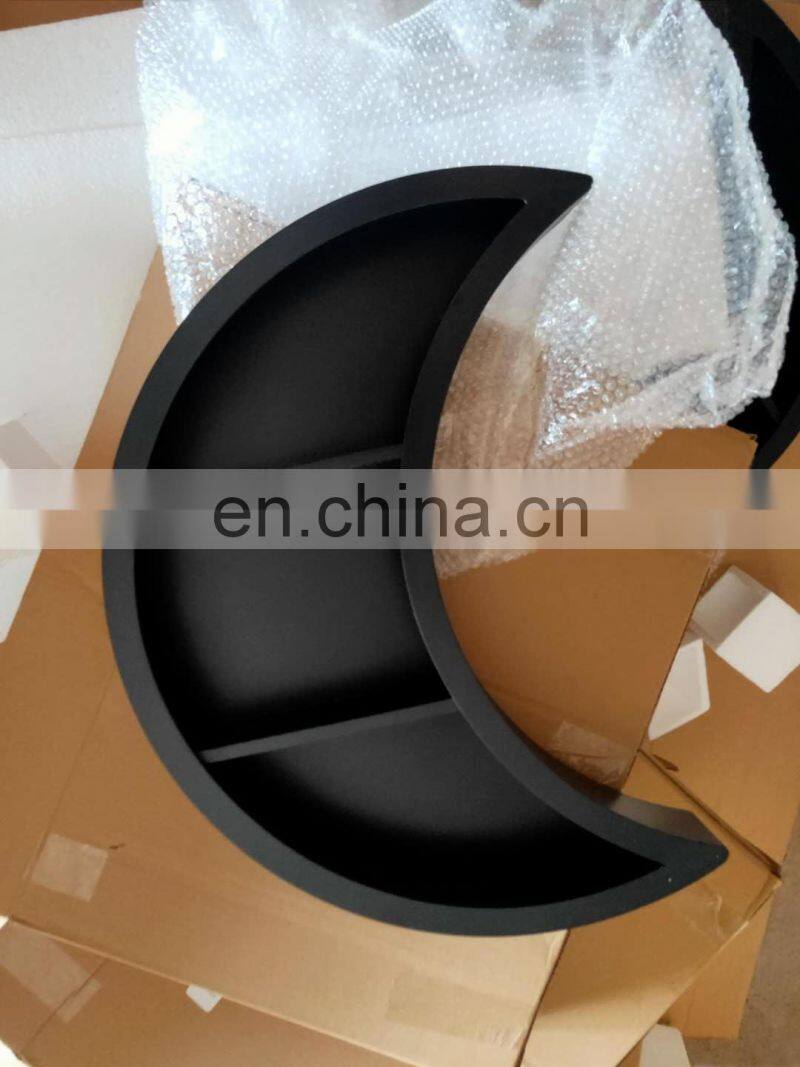 Boho Decor Wall Hanging 3 Tier Rope Wooden Floating wall hanging Shelf