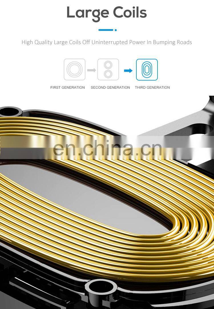 Universal 10W Smart Qi Fast Wireless Mobile Phone Car Charger Mount