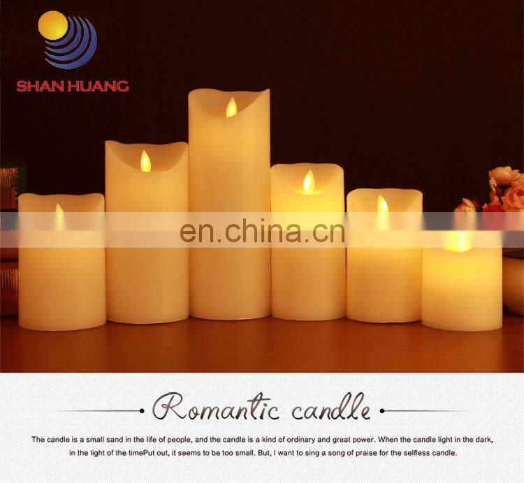 CE ROHS On/off Switch Flameless Home Decoration Parties Pillar Scented Candl LED Candle Set