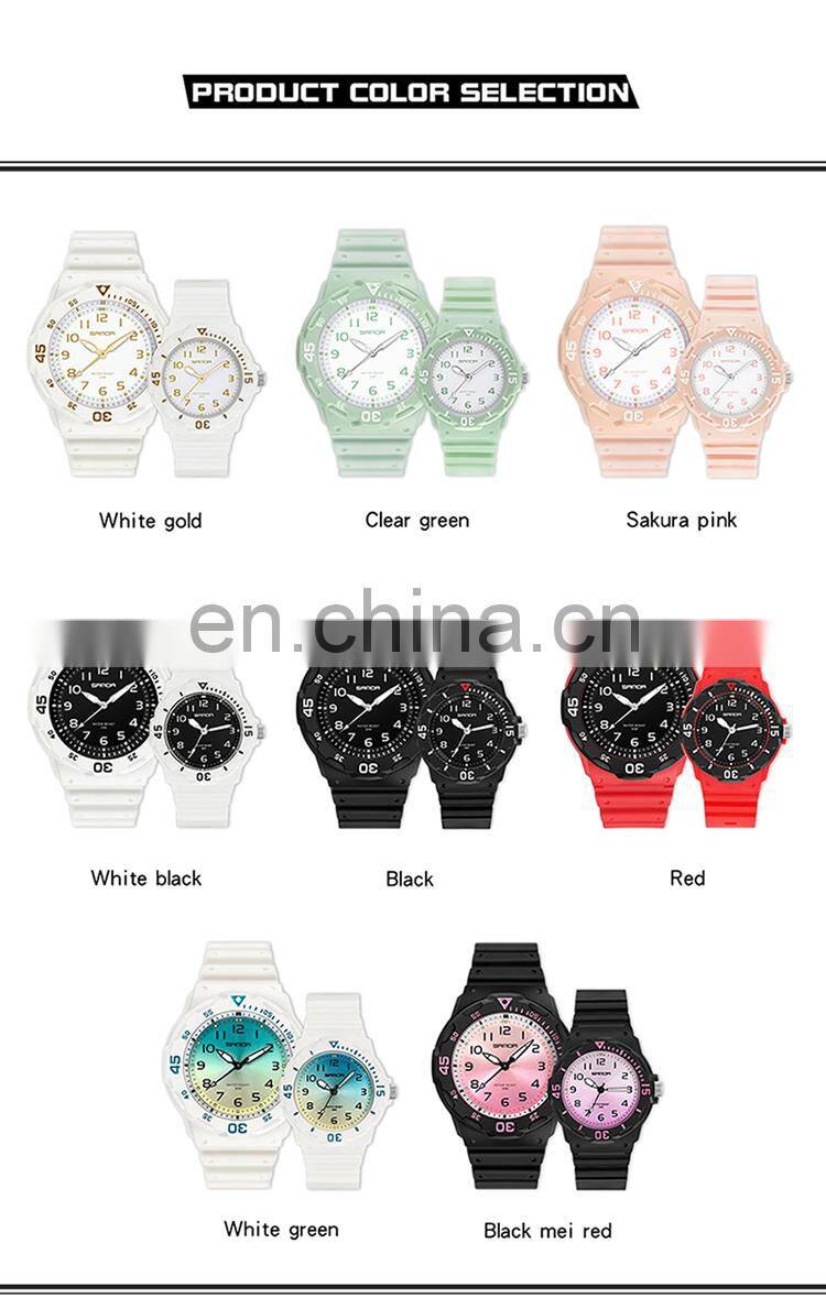 Sanda 6011L 6019G New Mens Ladies Quartz Wrist Watches Luminous Water Proof Fashion Couple Watch Set