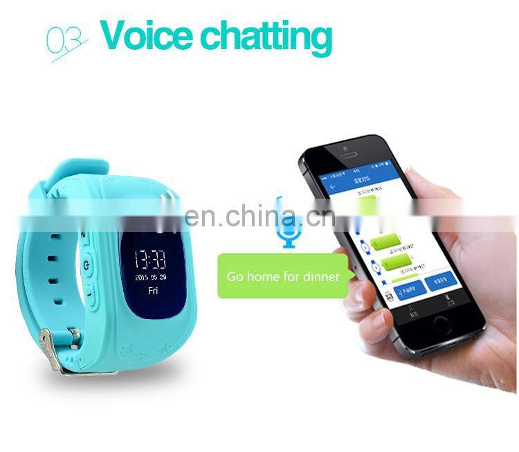 Reloj talking tracker smart wach touch smartwatch Q50 GPS kids LCD eled safety for kids with sim walkie talkies talkie