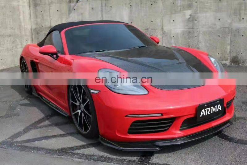 Runde Top Ranking Quality Carbon Fiber Material For Porsche 718 Upgrade ARMA Style Hood Engine Bonnet Hood