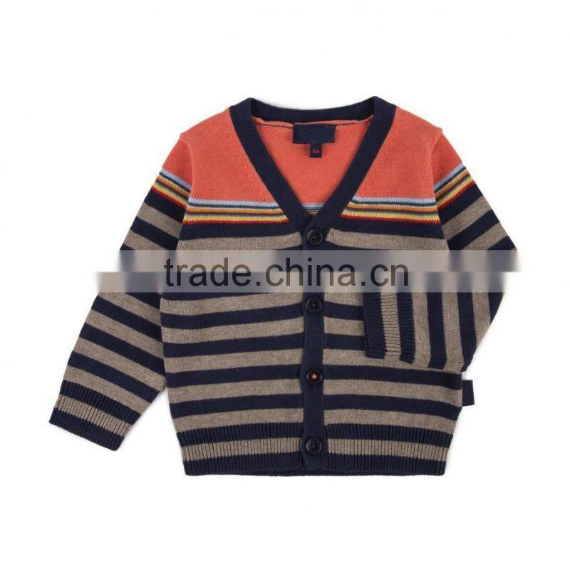 Childrens/Kids Baby Boys' Navy Striped Cardigan (2-6 Years)