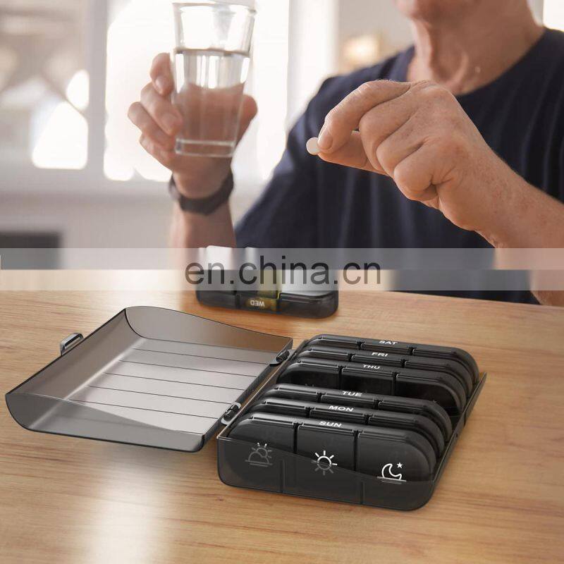 7 days Weekly Pill Case 21 Grids Medicine Tablet Portable Dispenser Organizer Pill Box storage Drug Container Holder