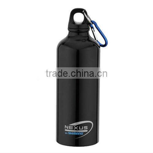 eco aluminum sports water bottles jugs with carabiner