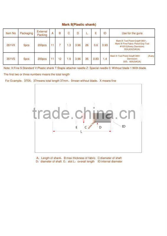 Ruifeng Brand All Steel 37mm Standard Tag Gun Needles Standard All Steel Tagging Gun Needles MOQ 100Pieces Warranty 3 Months