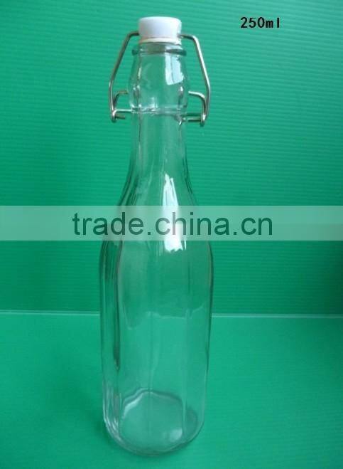 250ml 500ml glass swing top bottle with stoppers