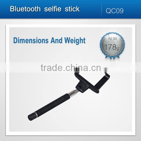 Selfie stick with bluetooth shutter button, Heavy Duty Selfie stick and BlueTooth Remote