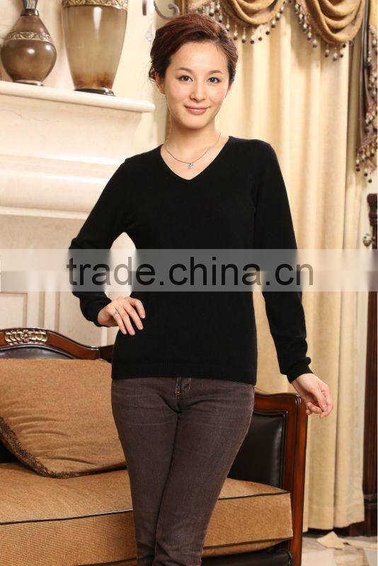 100% pure cashmere jumper/Simple women sweater