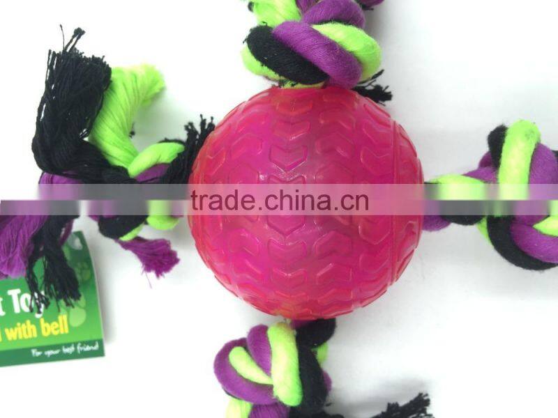 Pet Cotton Rope Toys with Tennis Ball, Pet Toys,Dog Toys