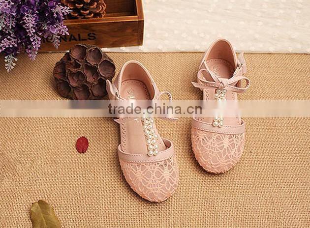 Casual Bowknot Pearl Kids Shoes For Girls