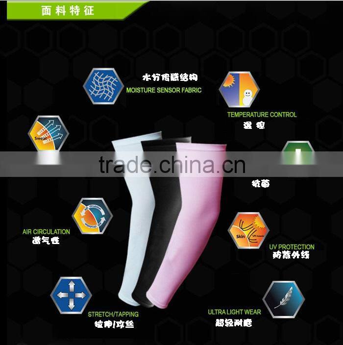 wholesale 88% tactel 12% lycra sport printed arm sleeves