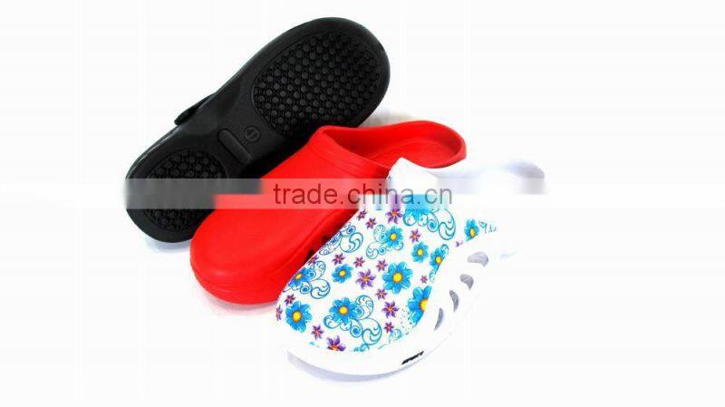 New Designed fashion printed male EVA clogs 2015
