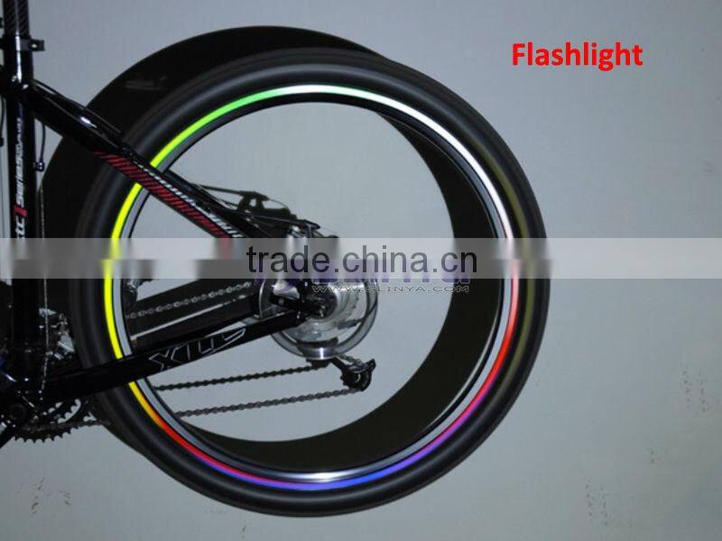 Fluorescent MTB Bike Stickers Bicycle Wheel Reflector Rim Light Tape