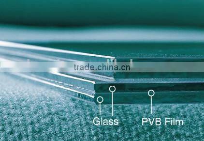 Low price laminated glass clear/colored