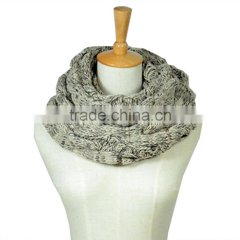 New Style Winter Men Women Fashion Colorful Infinity Acrylic Knit Hood Scarf