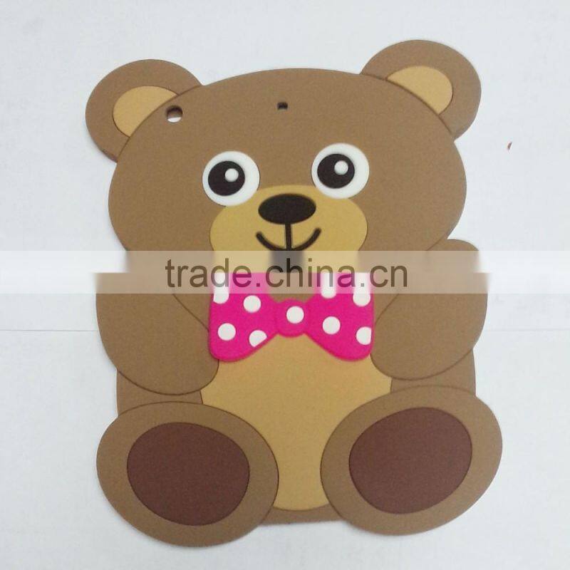 3D animals shape silicone rubber case for Ipad mini2/3/4